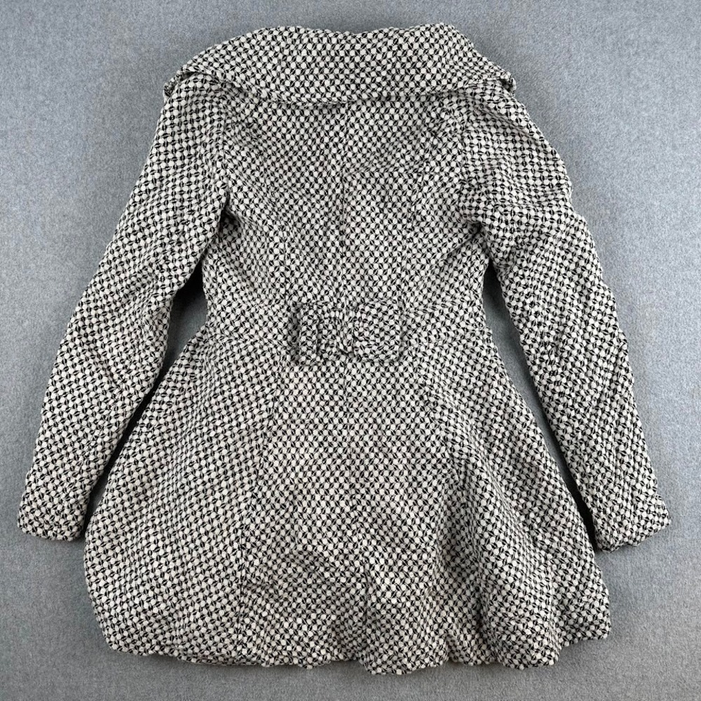 Bethany Mota Double Breasted Black and White Swing Pea Coat‎ Jacket Women's XS - Picture 2 of 9